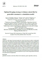 Optimal foraging strategy to balance mixed diet bygeneralist consumers: a simulation model